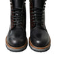 Elegant Bi-Color Leather Boots