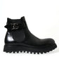 Elegant Black Calf Leather Chelsea Boots