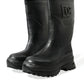 Sleek Metallic Rubber Rain Boots with DG Logo