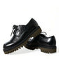 Elegant Black Leather Derby Dress Shoes