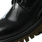 Elegant Black Leather Derby Dress Shoes