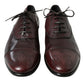 Elegant Burgundy Leather Derby Shoes