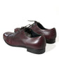 Elegant Burgundy Leather Derby Shoes