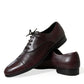 Elegant Burgundy Leather Derby Shoes