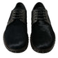 Elegant Black Calf Fur Derby Shoes