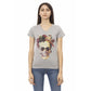 Gray Cotton Women T-Shirt