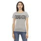 "Gray Cotton Women T-Shirt"