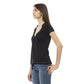 Black Cotton Women T-Shirt