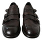 Elegant Triple Buckle Leather Dress Shoes