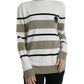 Italian Striped Wool Turtleneck Sweater