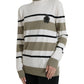 Italian Striped Wool Turtleneck Sweater