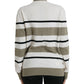 Italian Striped Wool Turtleneck Sweater