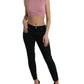 Elegant Silk Crew Neck Cropped Tank Top