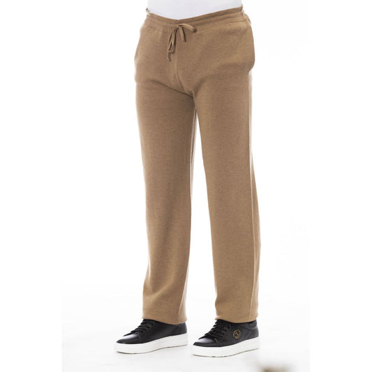 Beige Linen Men Trouser