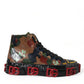 Multicolor High-Top Sneakers with Luxe Appeal