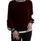 Elegant Burgundy Silk-Blend Sweater