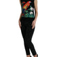 Elegant Jungle Print Crew Neck Tank Top