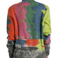 Multicolor Mohair Turtleneck Casual Sweater