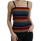 Chic Striped Spaghetti Strap Tank Top