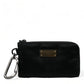 Elite Black Nylon & Leather Pouch with Logo Detail