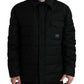 Elegant Black Padded Parka Jacket