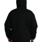 Elegant Black Bomber Jacket with Hood