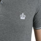 Elegant Grey Cotton Polo T-Shirt