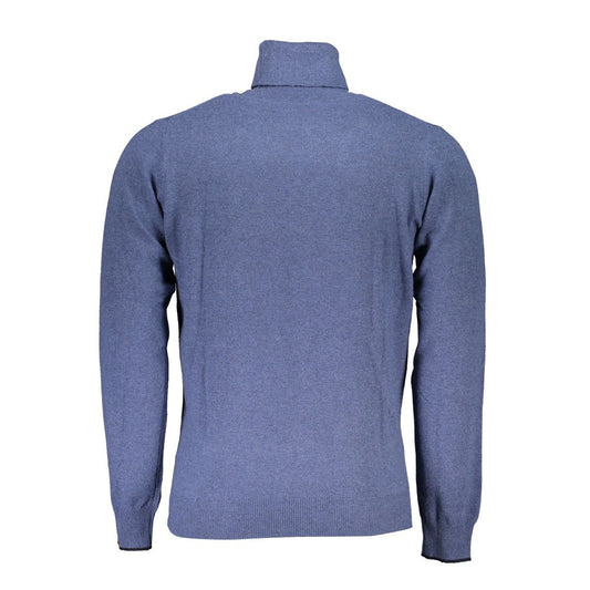 Blue Polyamide Men Sweater