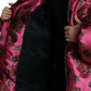 Elegant Rose Print Quilted Jacket