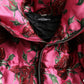 Elegant Rose Print Quilted Jacket