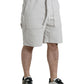 Beige Cotton Corduroy Men's Bermuda Shorts