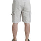 Beige Cotton Corduroy Men's Bermuda Shorts