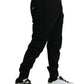 Elegant Black Jogger Pants - Cotton & Nylon Blend