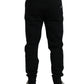 Elegant Black Jogger Pants - Cotton & Nylon Blend