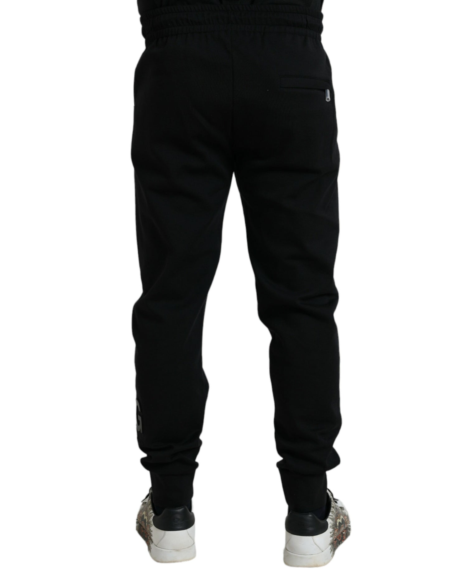 Elegant Black Jogger Pants - Cotton & Nylon Blend