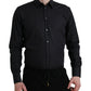 Elegant Navy Blue Slim Fit Dress Shirt