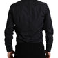 Elegant Navy Blue Slim Fit Dress Shirt