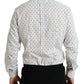 Elegant White Cotton Slim Fit Dress Shirt