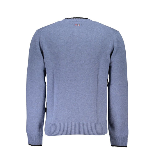 Blue Fabric Men Sweater