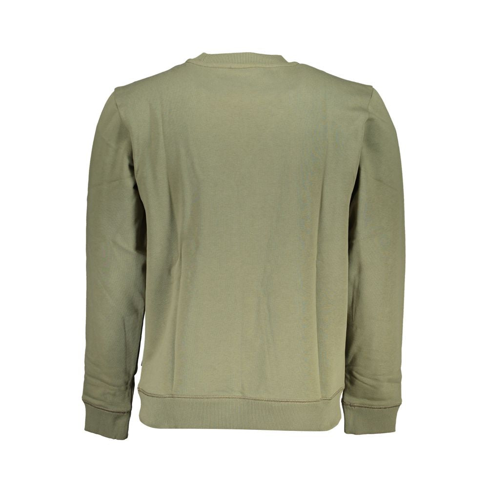 Green Cotton Men Sweater