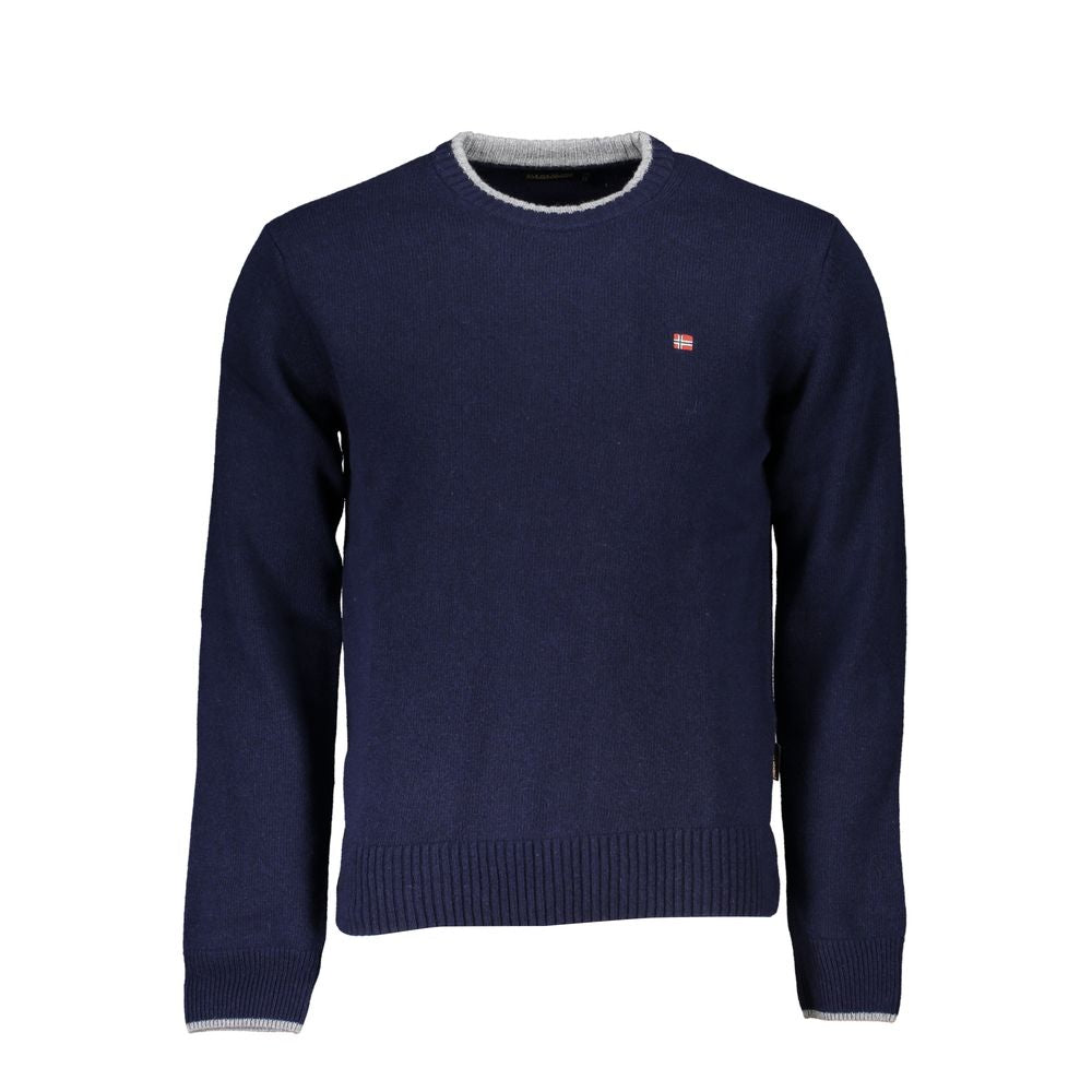 Blue Fabric Men Sweater