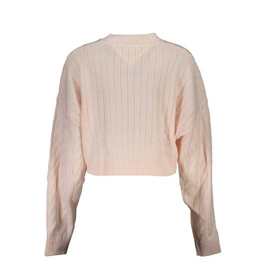 Pink Polyester Women Sweater