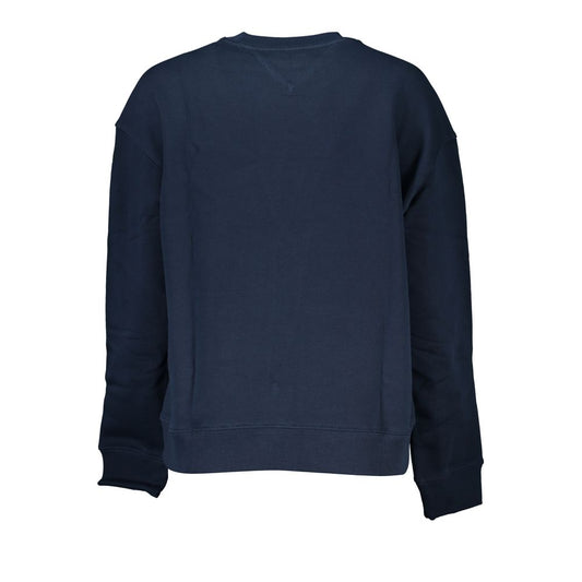 Blue Cotton Women Sweater