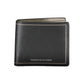 Elegant Black Leather Dual-Compartment Wallet