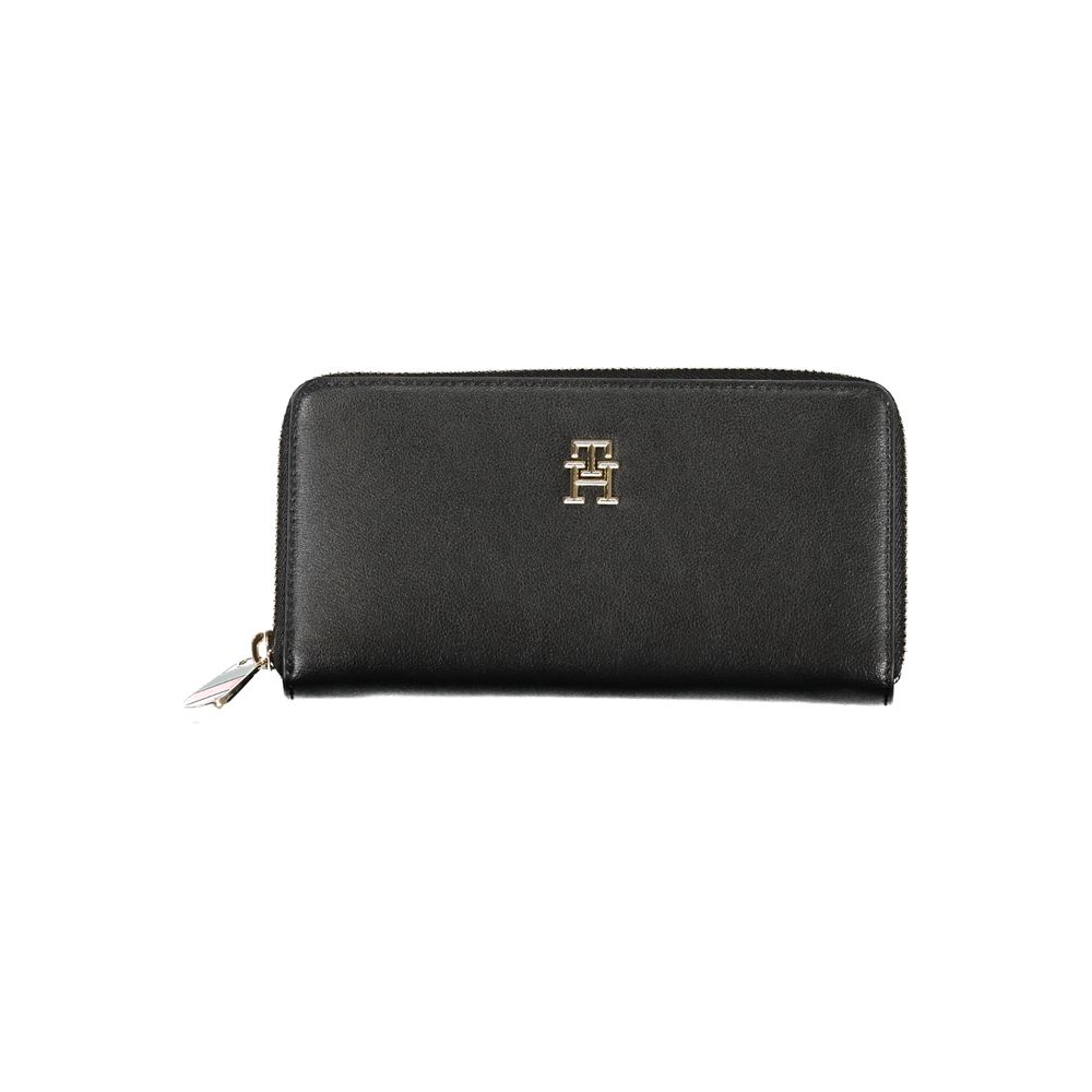 Sleek Polyester Blend Zip Wallet