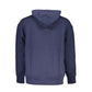 Chic Blue Hooded Sweatshirt with Logo Detail