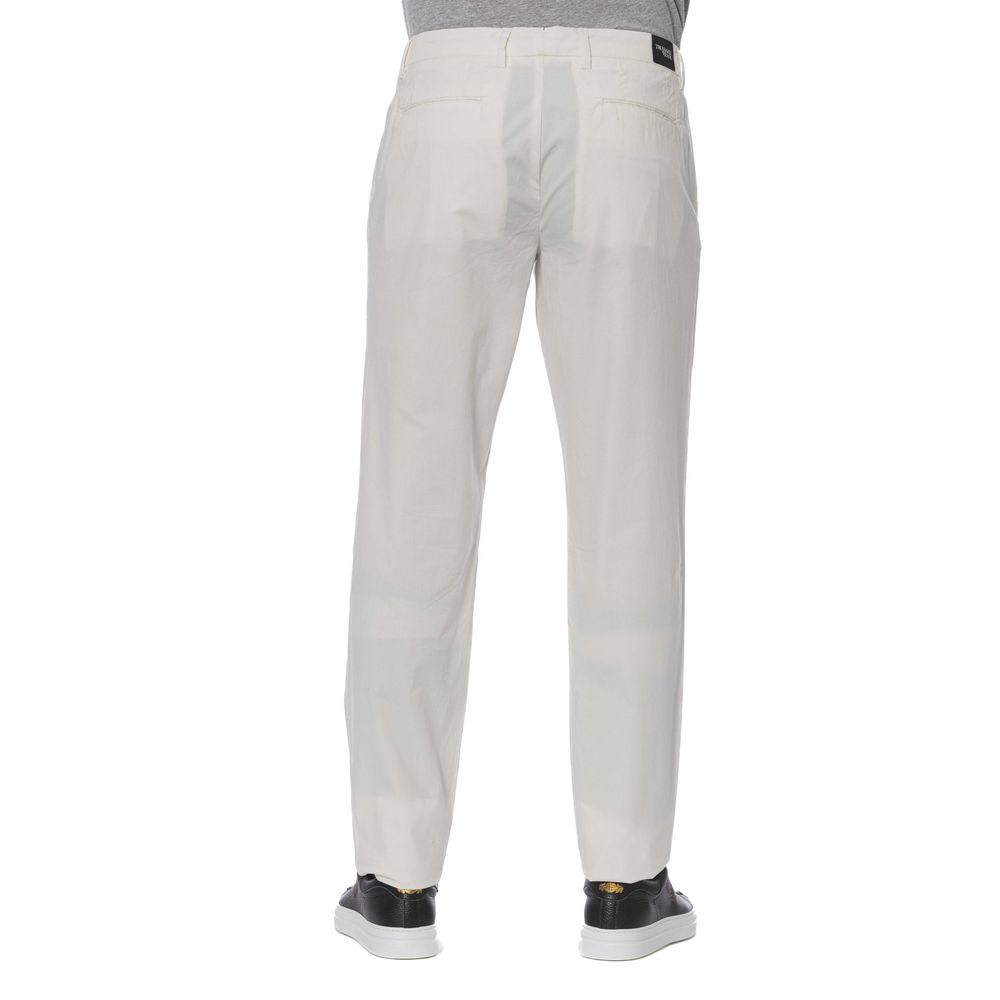 White Cotton Men's Trouser