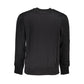 Sleek Black Crew Neck Fleece Sweatshirt