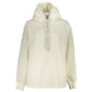 Chic White Hooded Fleece Sweatshirt