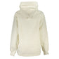 Chic White Hooded Fleece Sweatshirt